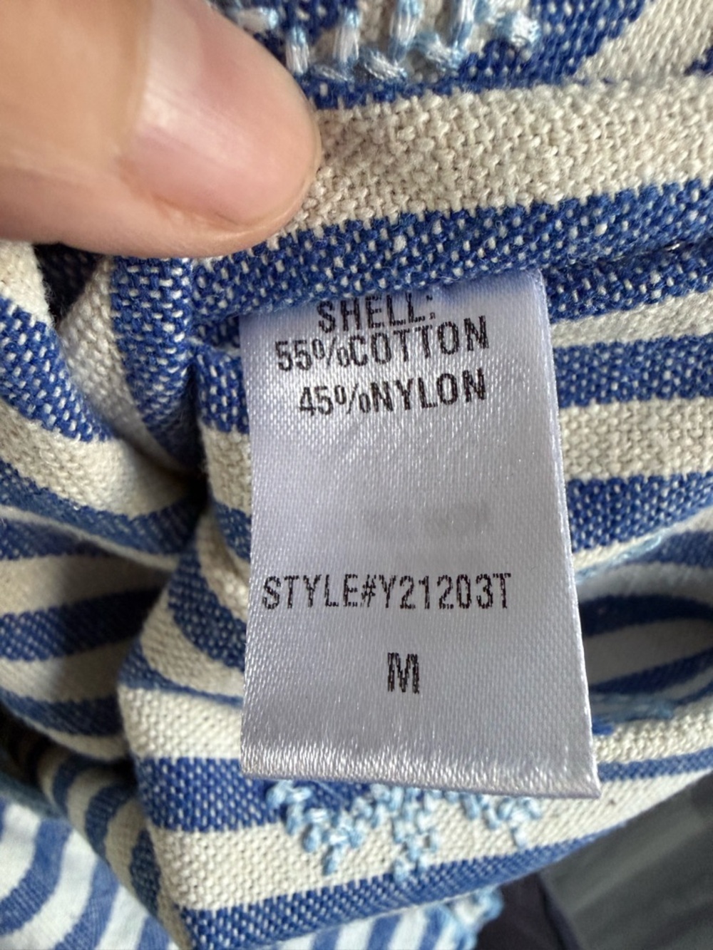 Tuckernuck Blue Striped Embroidered  Dress Resortwear Vacation Cotton Coverup - Picture 8 of 9